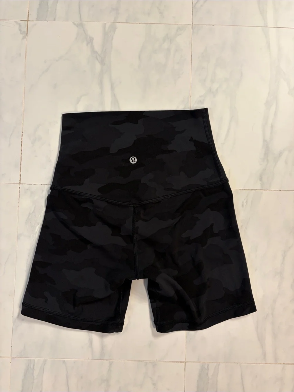 lululemon athletica High-Rise Black Camo Bike Shorts